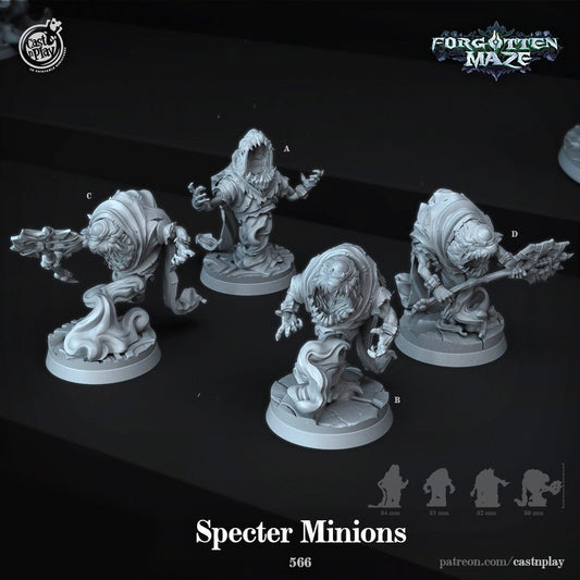 Specter Minions | RPG Miniature for Dungeons and Dragons|Pathfinder|Tabletop Wargaming | Miniature | Cast N Play