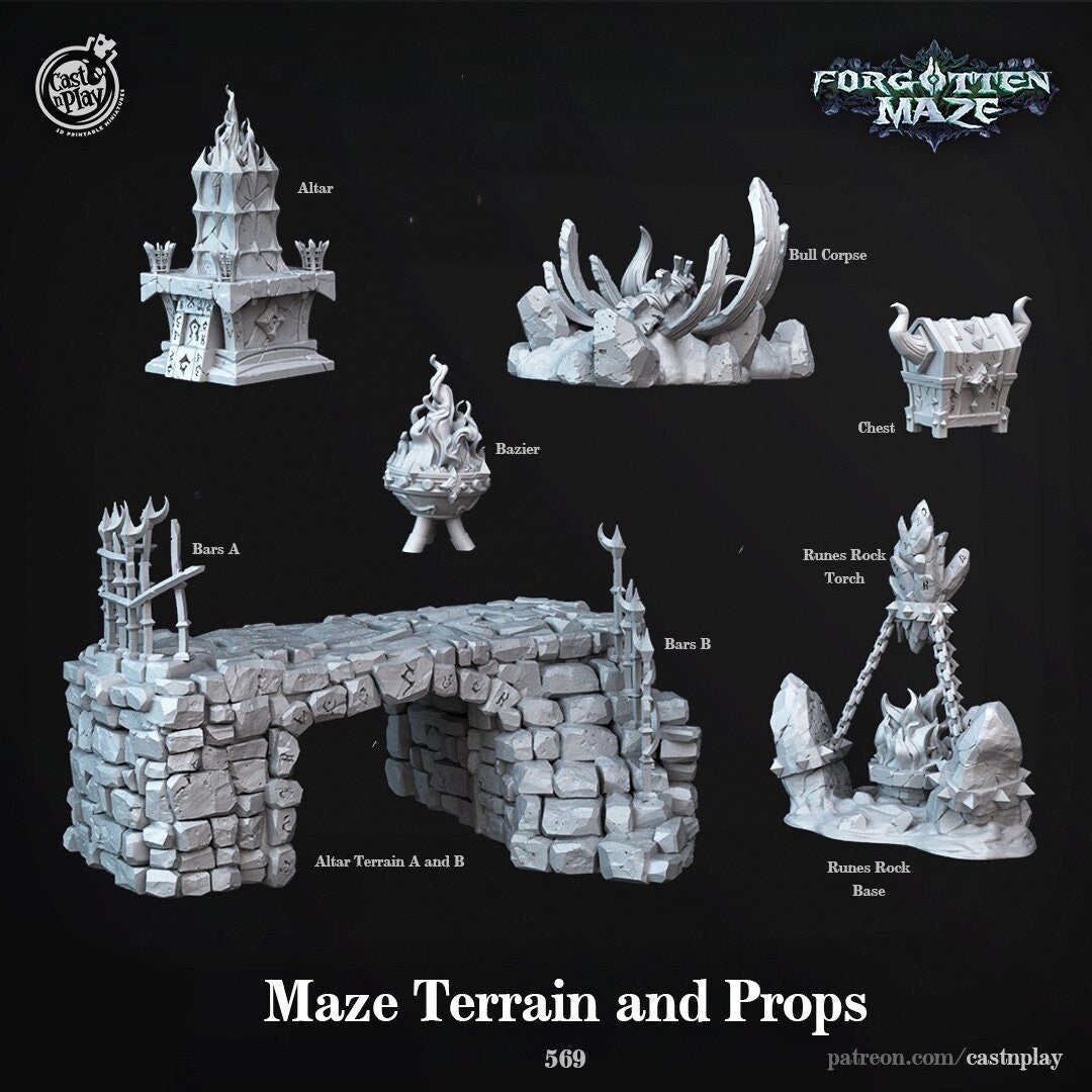 Terrain Set / Barn Scatter / Dungeon / Pirate Ship / Terrain Essential hotsell Interors / Cast and Play