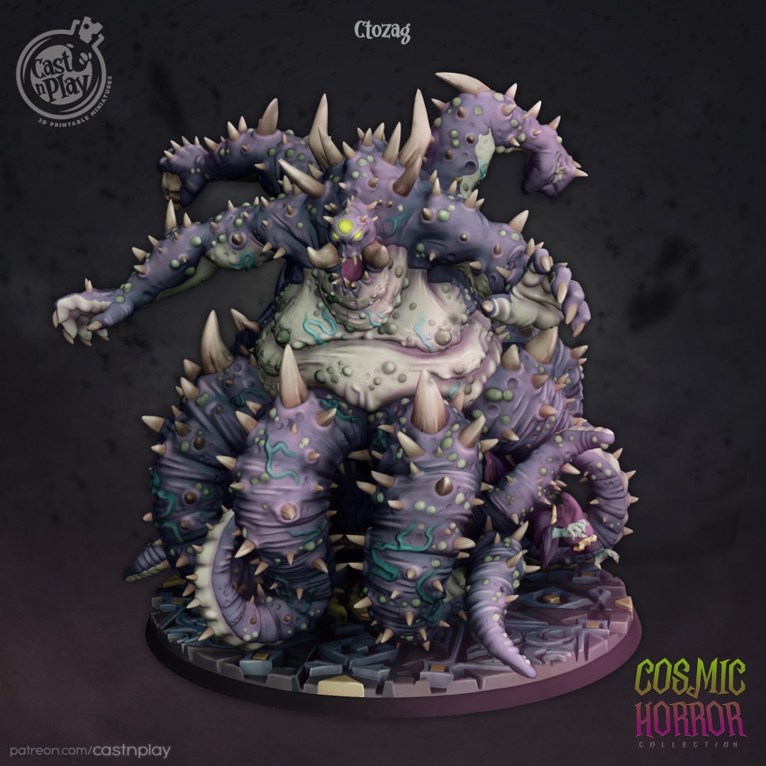 Ctozag the Demon | RPG Miniature for Dungeons and Dragons|Pathfinder|Tabletop Wargaming | Demon Miniature | Cast N Play