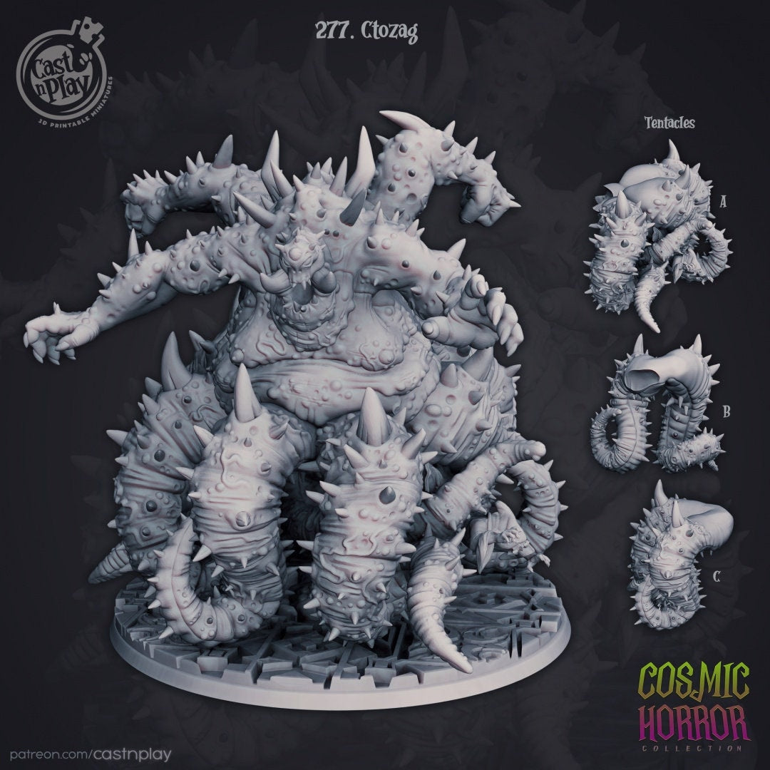 Ctozag the Demon | RPG Miniature for Dungeons and Dragons|Pathfinder|Tabletop Wargaming | Demon Miniature | Cast N Play