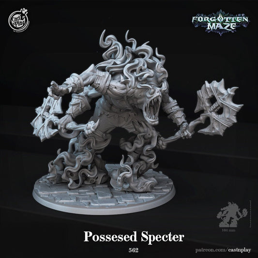 Possessed Specter | RPG Miniature for Dungeons and Dragons|Pathfinder|Tabletop Wargaming | Undead Miniature | Cast N Play