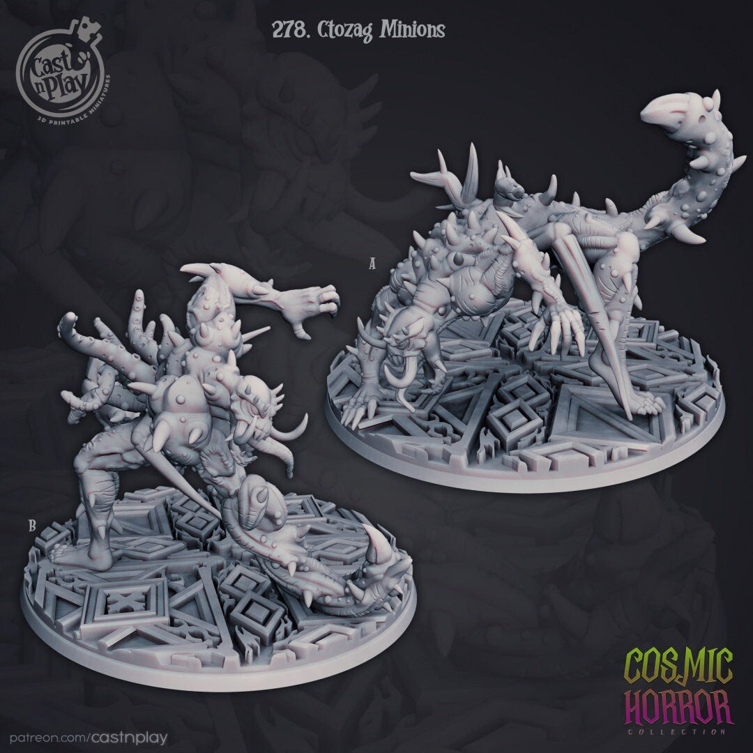Ctozag Demonic Minions | RPG Miniature for Dungeons and Dragons|Pathfinder|Tabletop Wargaming | Demon Miniature | Cast N Play