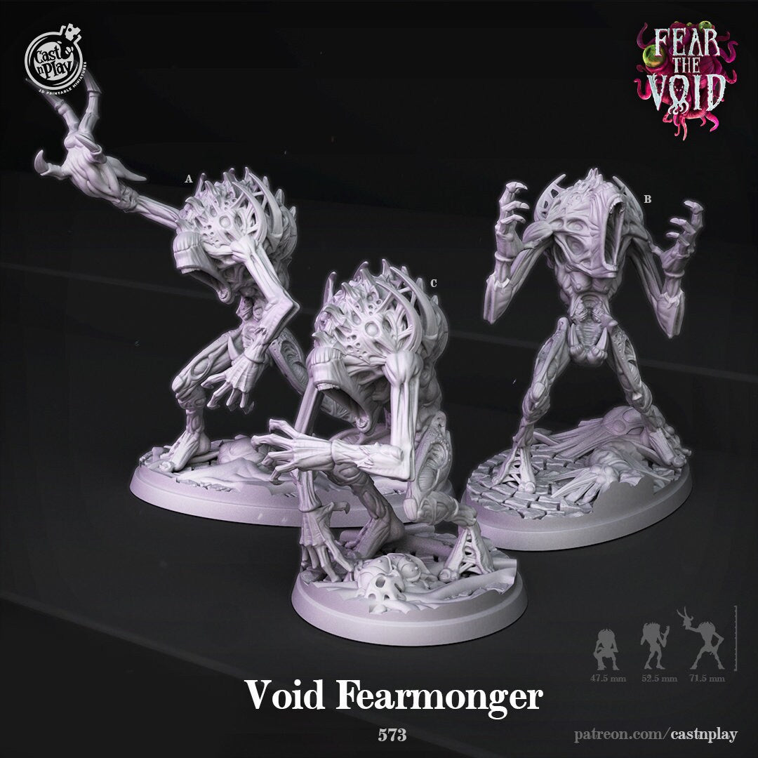Void Fearmonger | RPG Miniature for Dungeons and Dragons|Pathfinder|Tabletop Wargaming | Demon Miniature | Cast N Play