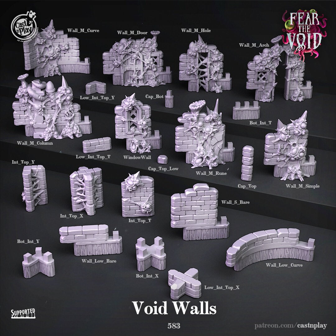 Void Walls | RPG Miniature for Dungeons and Dragons|Pathfinder|Tabletop | Scatter Terrain | Cast N Play