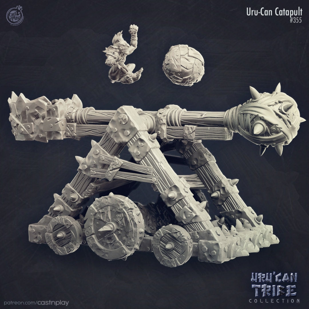 Uru'Can Catapult | RPG Miniature for Dungeons and Dragons|Pathfinder|Tabletop | Siege Miniature | Cast N Play