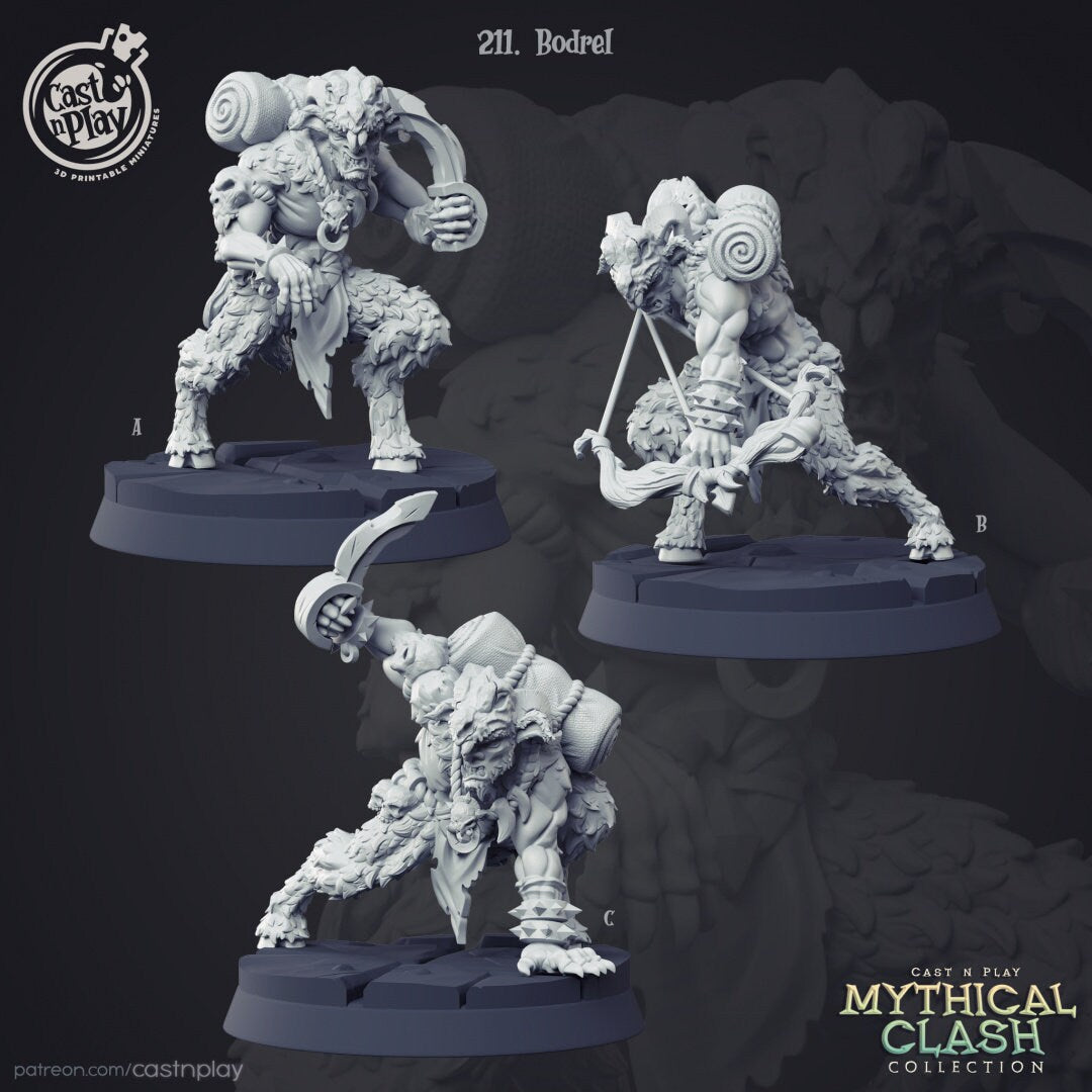 Bodrel (the Satyr) | RPG Miniature for Dungeons and Dragons|Pathfinder|Tabletop | Satyr Miniature | Cast N Play