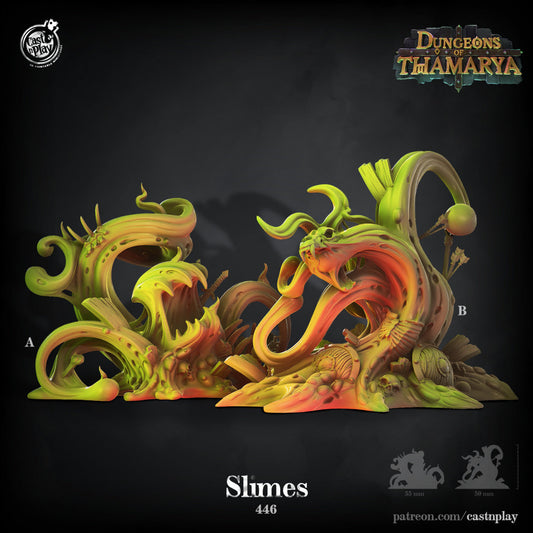 Slimes | RPG Miniature for Dungeons and Dragons|Pathfinder|Tabletop | Ooze Miniature | Cast N Play