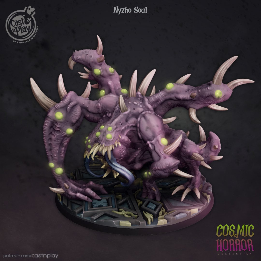 Nyzo Soul | RPG Miniature for Dungeons and Dragons|Pathfinder|Tabletop Wargaming | Demon Miniature | Cast N Play