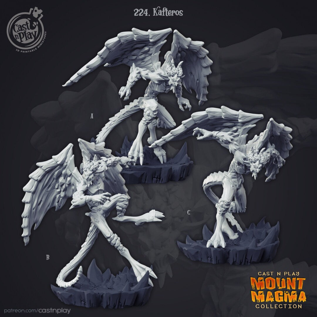 Krafteros | RPG Miniature for Dungeons and Dragons|Pathfinder|Tabletop Wargaming | Demon Miniature | Cast N Play