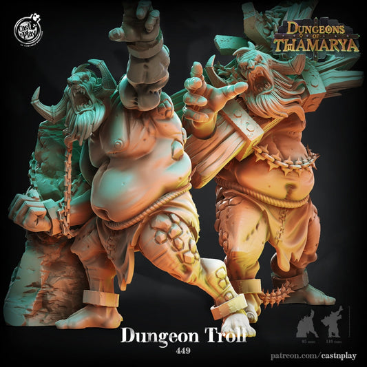 Dungeon Troll | RPG Miniature for Dungeons and Dragons|Pathfinder|Tabletop Wargaming | Monster Miniature | Cast N Play
