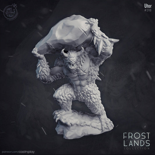 Utor (Yeti) | RPG Miniature for Dungeons and Dragons|Pathfinder|Tabletop Wargaming | Monster Miniature | Cast N Play