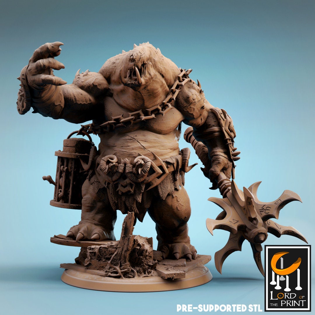 Infernum Cyclops | RPG Miniature for Dungeons and Dragons|Pathfinder|Tabletop Wargaming | Mounted Miniature | Lord of the Print