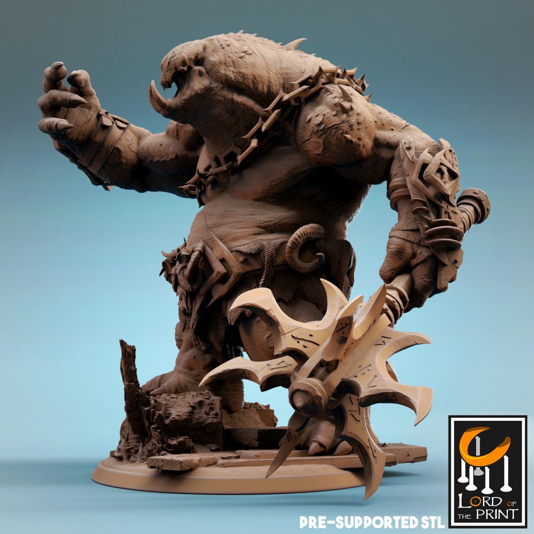 Infernum Cyclops | RPG Miniature for Dungeons and Dragons|Pathfinder|Tabletop Wargaming | Mounted Miniature | Lord of the Print
