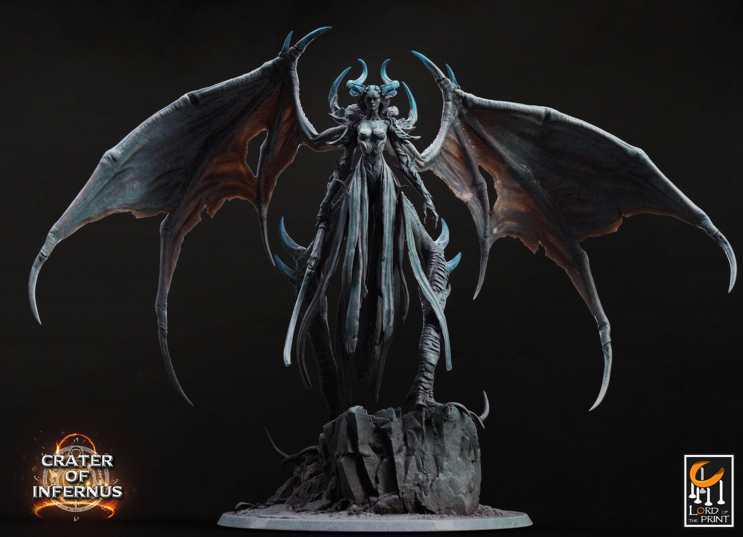 Demon Queen | RPG Miniature for Dungeons and Dragons|Pathfinder|Tabletop | Demon Miniature | Lord of the Print