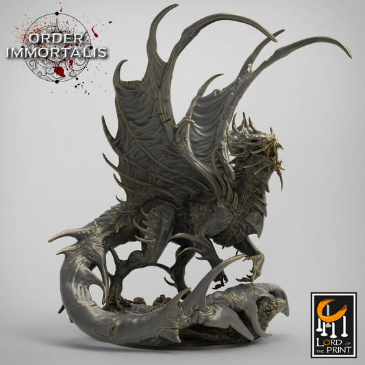 Elder Blood Dragon | RPG Miniature for Dungeons and Dragons|Pathfinder|Tabletop Wargaming | Dragon Miniature | Lord of the Print