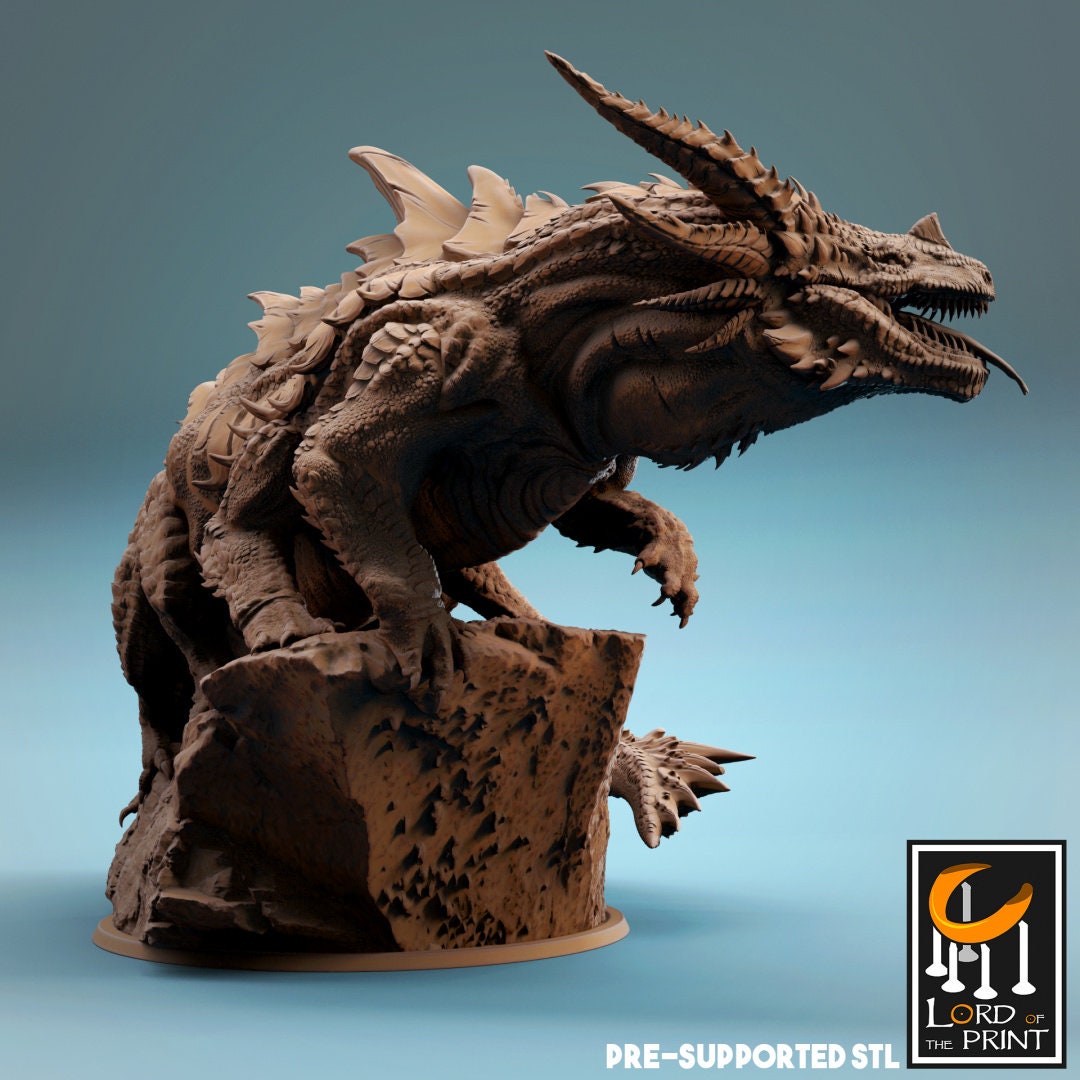 Elder Behir | RPG Miniature for Dungeons and Dragons|Pathfinder|Tabletop Wargaming | Monster Miniature | Lord of the Print