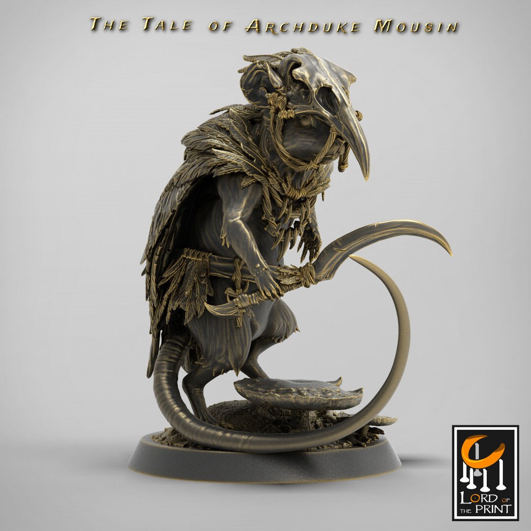 Mouse Characters | RPG Miniature for Dungeons and Dragons|Pathfinder|Tabletop Wargaming | Humanoid Miniature | Lord of the Print