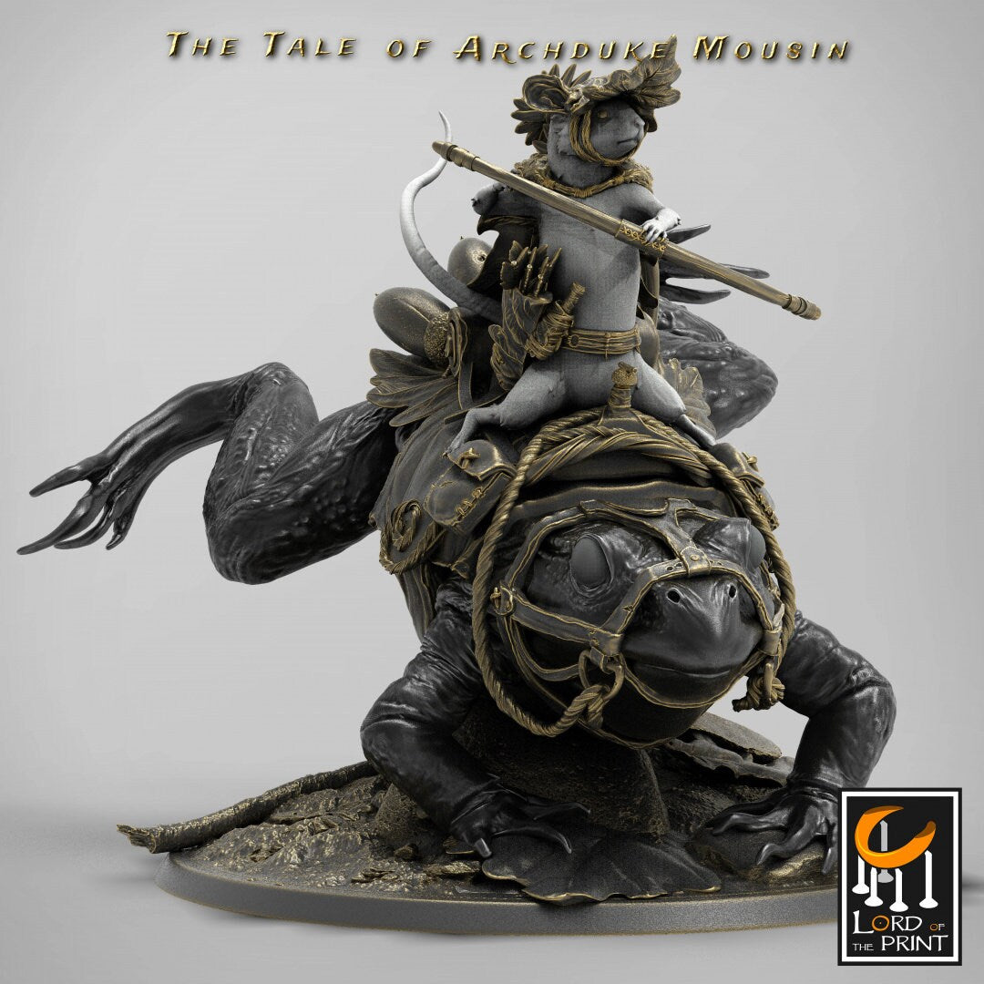 Frog Riders | RPG Miniature for Dungeons and Dragons|Pathfinder|Tabletop Wargaming | Mounted Miniature | Lord of the Print