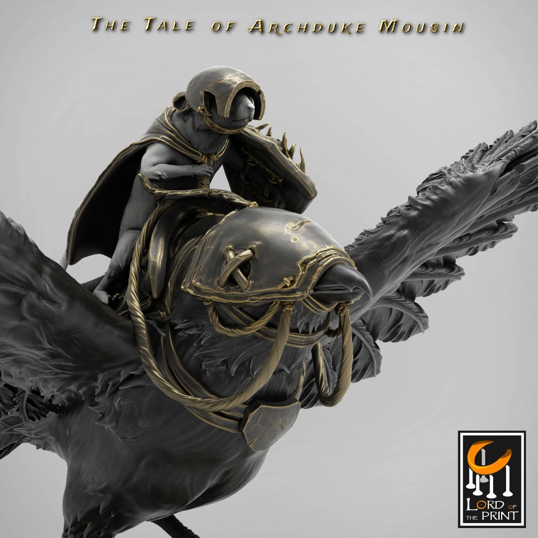 Magpie Riders | RPG Miniature for Dungeons and Dragons|Pathfinder|Tabletop Wargaming | Mounted Miniature | Lord of the Print