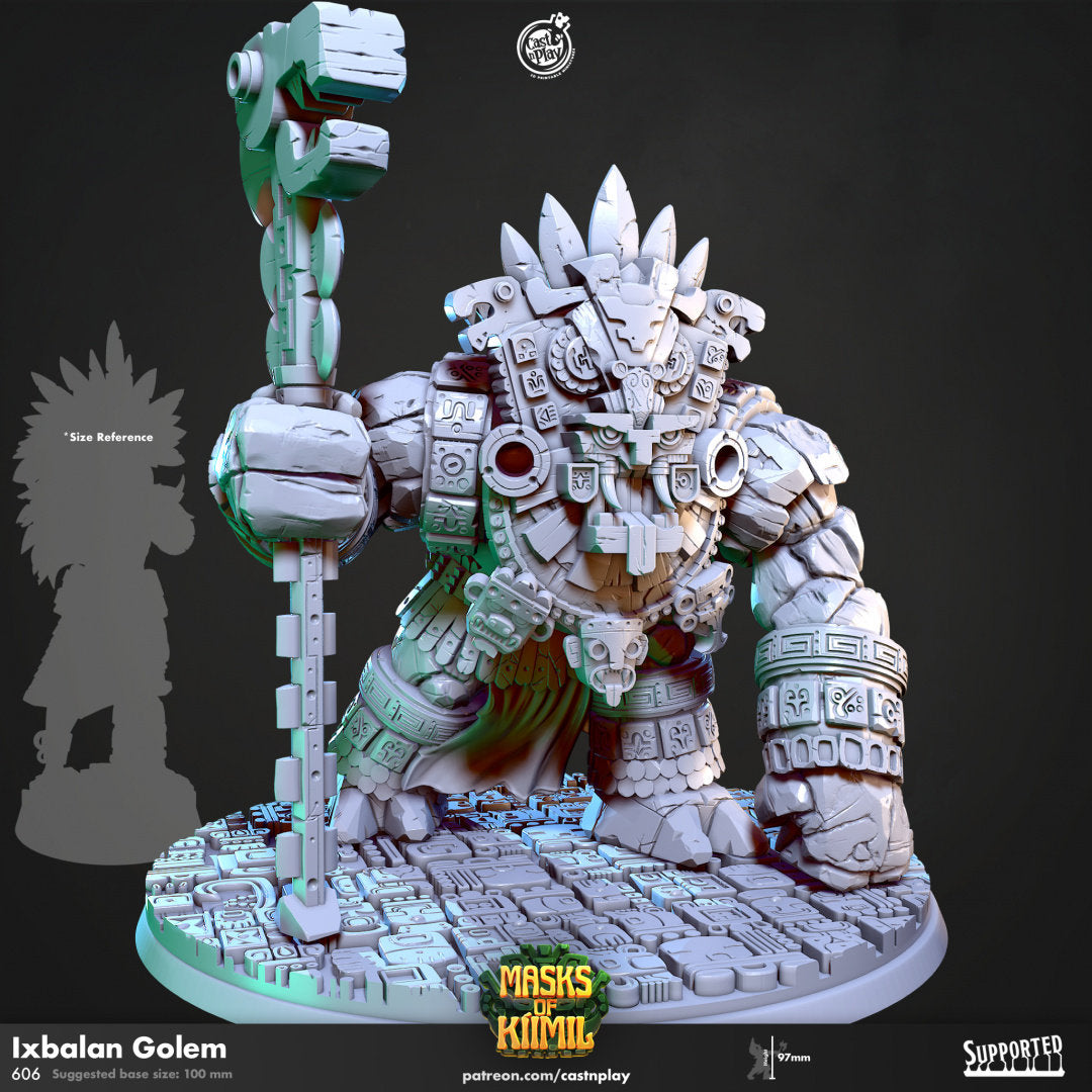 Ixbalan Golem | RPG Miniature for Dungeons and Dragons|Pathfinder|Tabletop Wargaming | Monster Miniature | Cast N Play