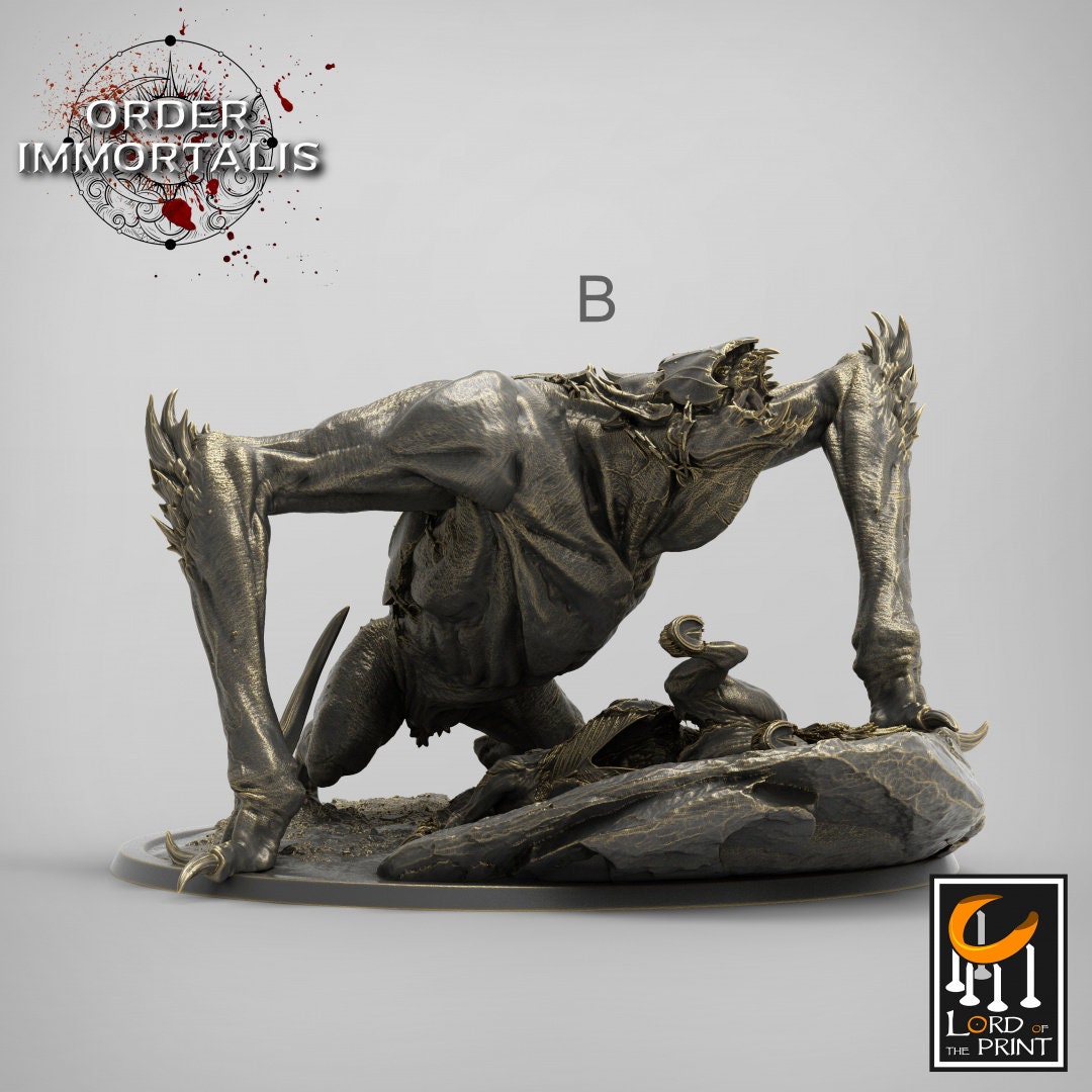 Crawling Bat | RPG Miniature for Dungeons and Dragons|Pathfinder|Tabletop Wargaming | Monster Miniature | Lord of the Print