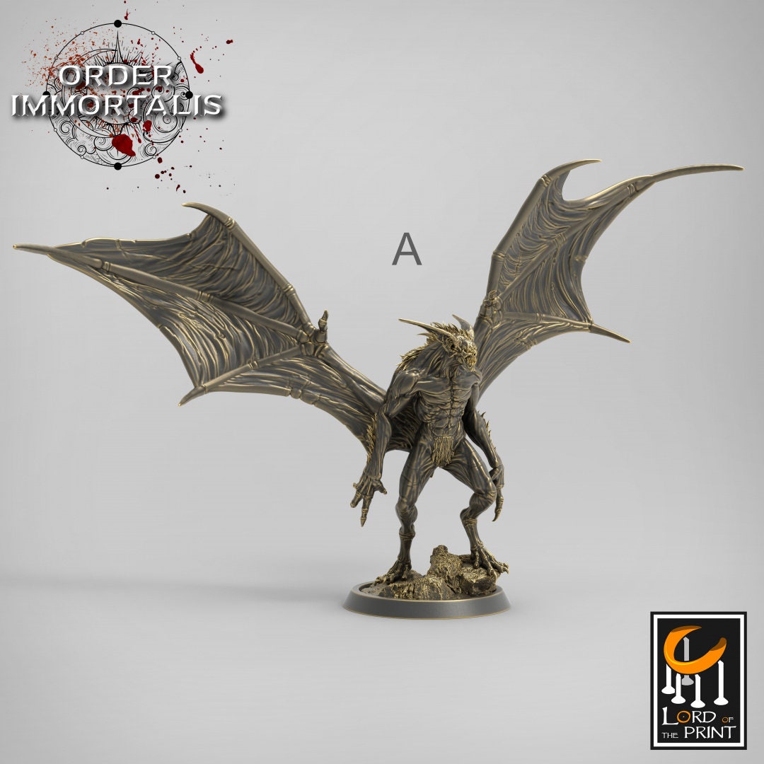 Flying Vampire | RPG Miniature for Dungeons and Dragons|Pathfinder|Tabletop | Vampire Miniature | Lord of the Print