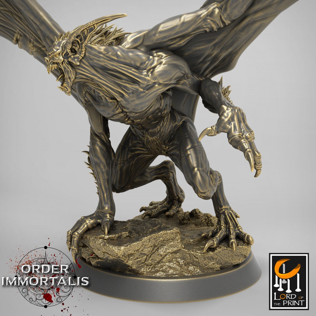 Flying Vampire | RPG Miniature for Dungeons and Dragons|Pathfinder|Tabletop | Vampire Miniature | Lord of the Print