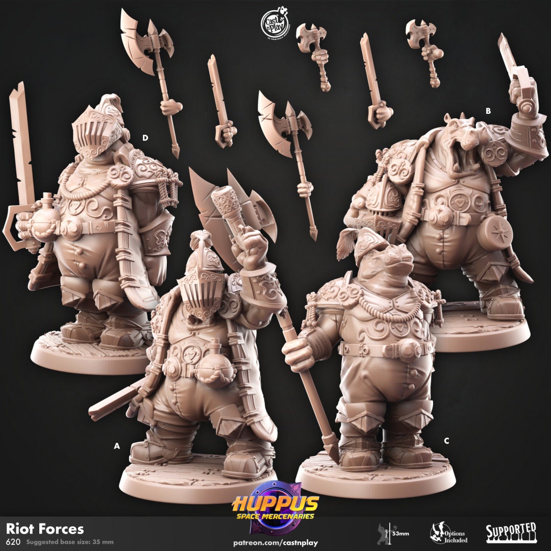 Huppus Space Mercenaries - Part 1 | RPG Miniature for Dungeons and Dragons|Pathfinder|Tabletop Wargaming | Humanoid Miniature | Cast N Play