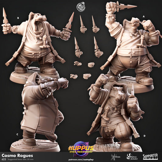 Huppus Space Mercenaries - Part 2 | RPG Miniature for Dungeons and Dragons|Pathfinder|Tabletop Wargaming | Humanoid Miniature | Cast N Play