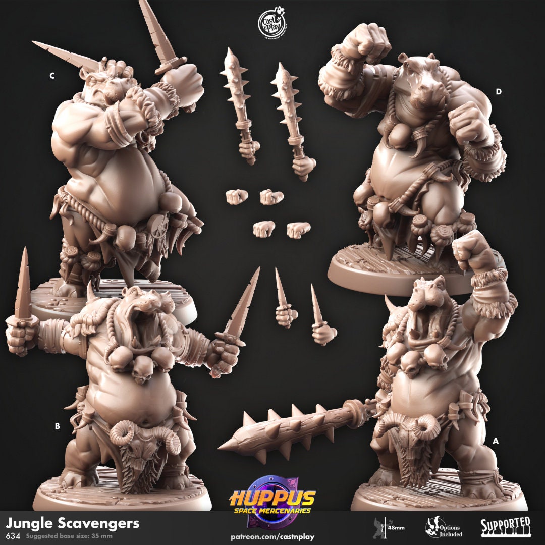 Huppus Space Mercenaries - Part 2 | RPG Miniature for Dungeons and Dragons|Pathfinder|Tabletop Wargaming | Humanoid Miniature | Cast N Play