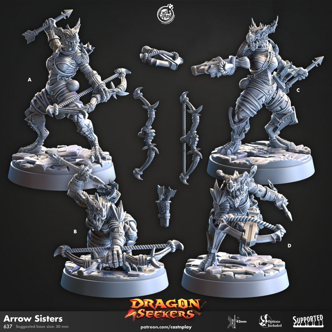 Dragon Seekers - Part 1 | RPG Miniature for Dungeons and Dragons|Pathfinder|Tabletop Wargaming | Dragonborn Miniature | Cast N Play
