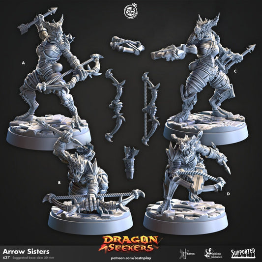 Dragon Seekers - Part 1 | RPG Miniature for Dungeons and Dragons|Pathfinder|Tabletop Wargaming | Dragonborn Miniature | Cast N Play