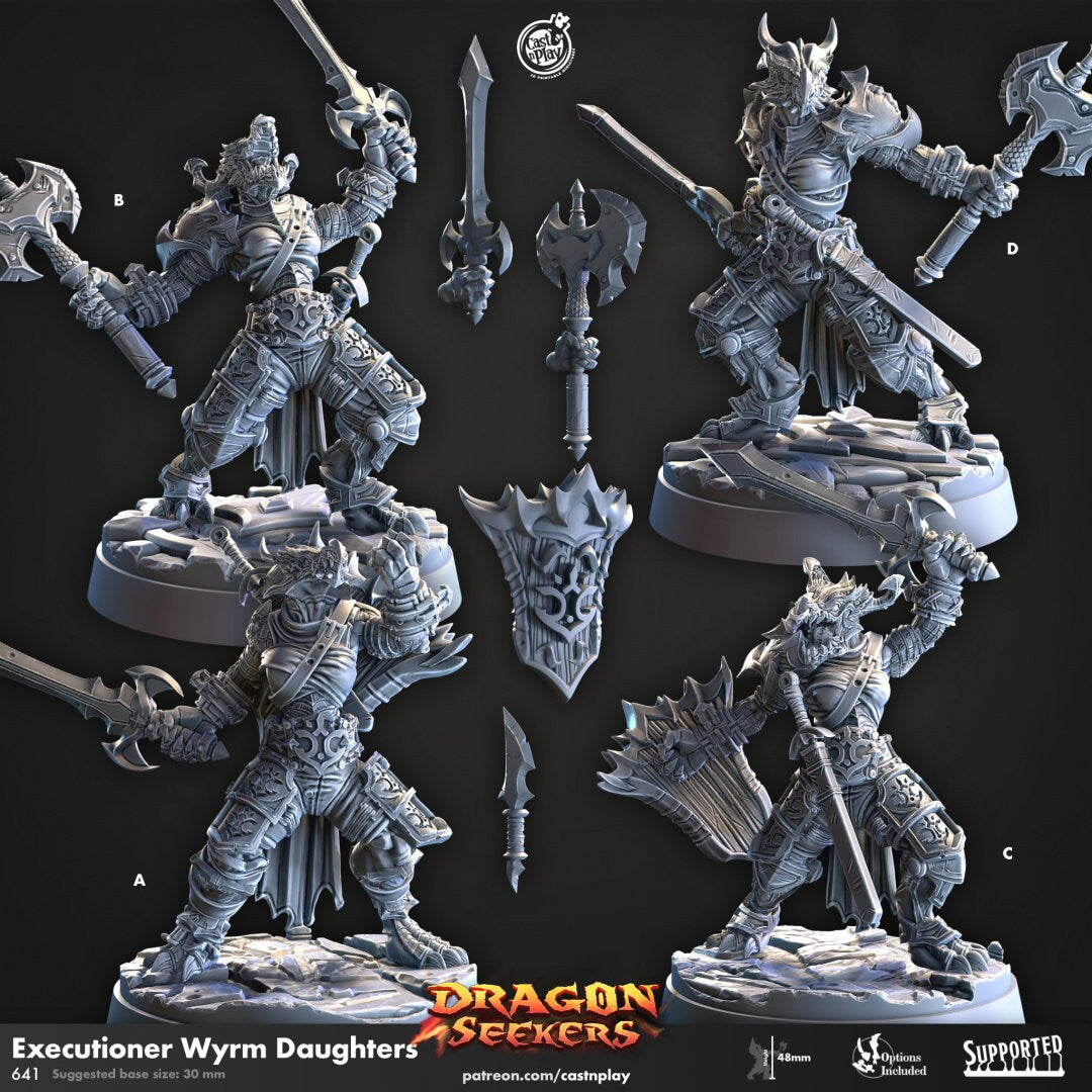 Dragon Seekers - Part 1 | RPG Miniature for Dungeons and Dragons|Pathfinder|Tabletop Wargaming | Dragonborn Miniature | Cast N Play