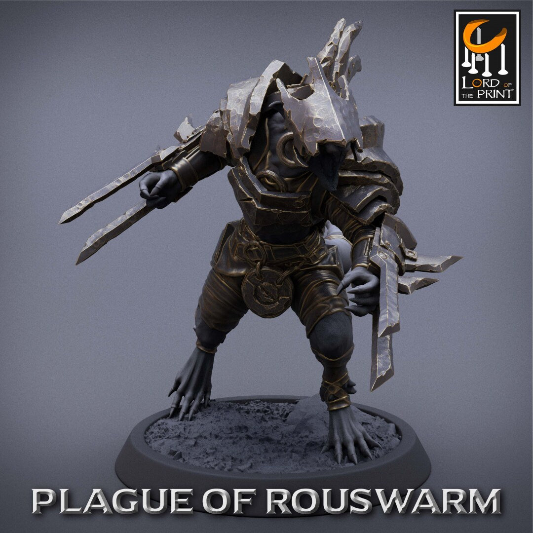 Rat Berserkers | RPG Miniature for Dungeons and Dragons|Pathfinder|Tabletop Wargaming | Humanoid Miniature | Lord of the Print