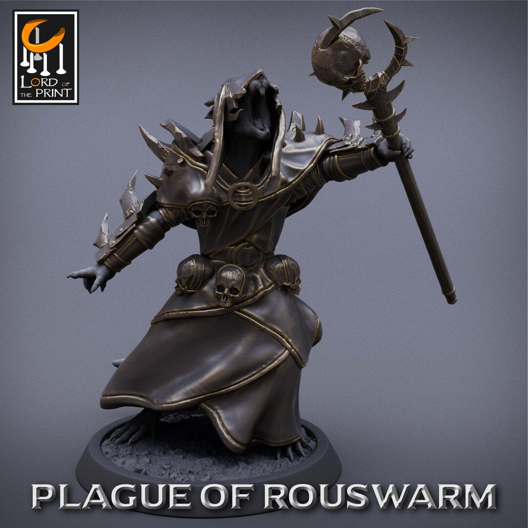 Rat Priests | RPG Miniature for Dungeons and Dragons|Pathfinder|Tabletop Wargaming | Humanoid Miniature | Lord of the Print