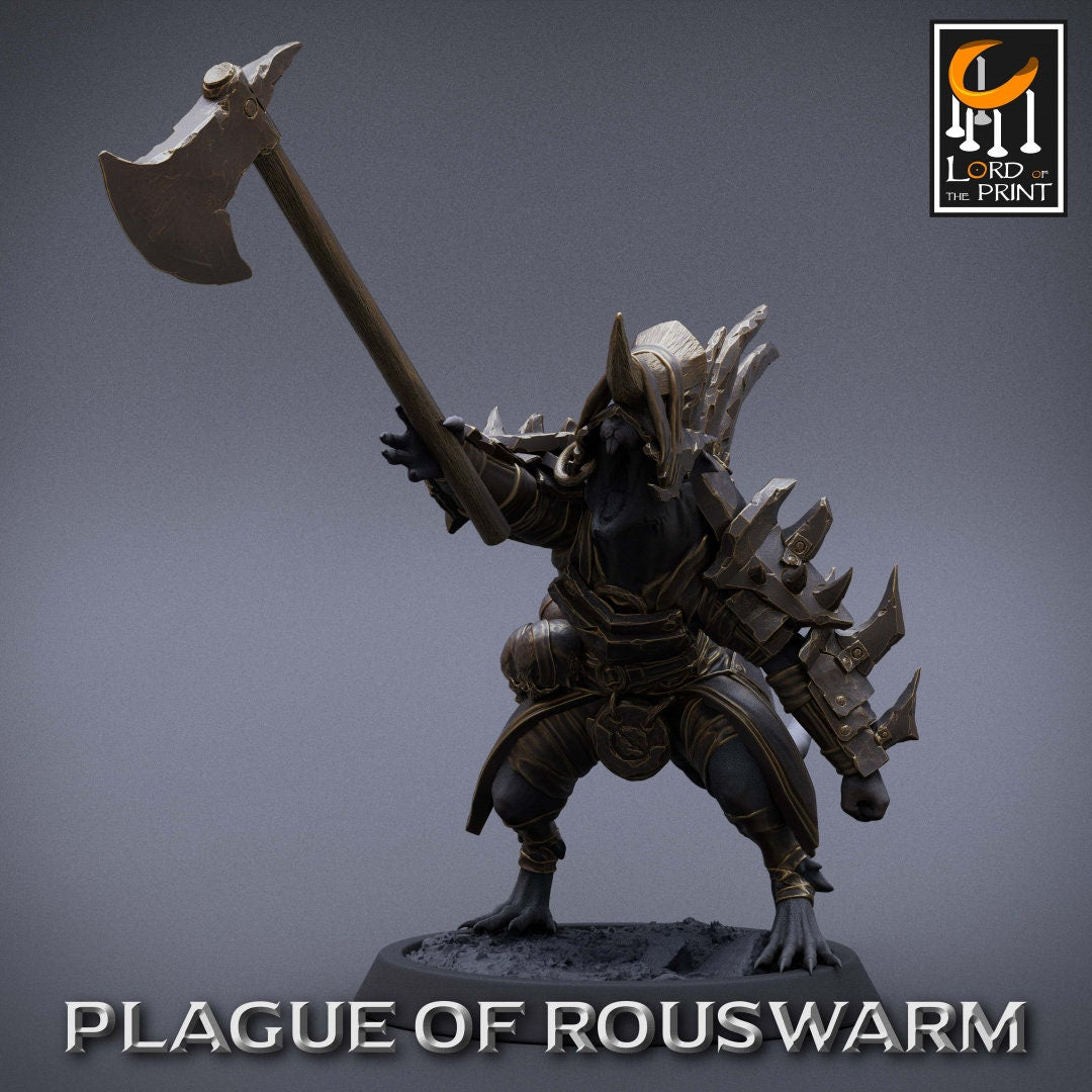 Rat Warriors | RPG Miniature for Dungeons and Dragons|Pathfinder|Tabletop Wargaming | Humanoid Miniature | Lord of the Print