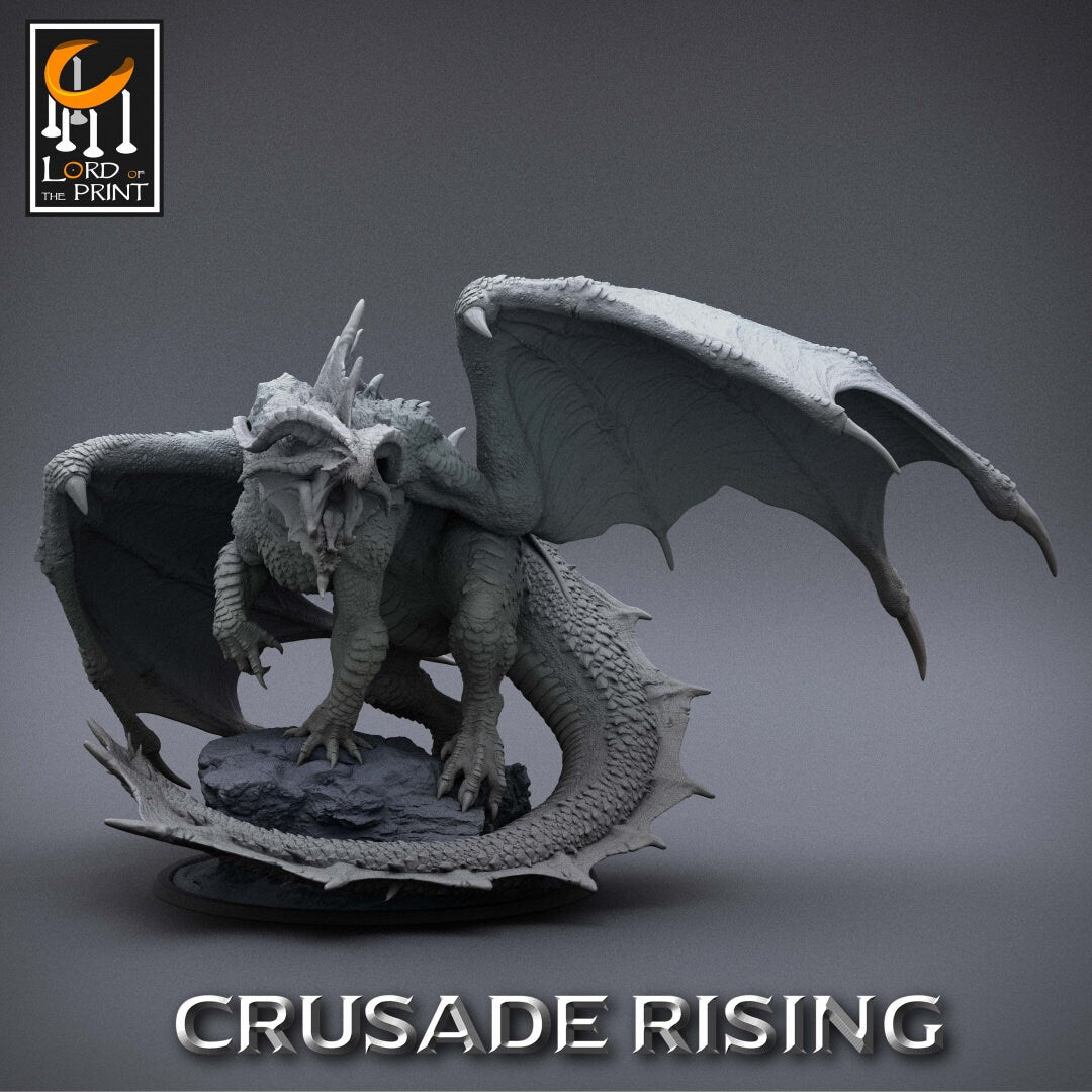 Red Chromatic Dragon | RPG Miniature for Dungeons and Dragons|Pathfinder|Tabletop Wargaming | Dragon Miniature | Lord of the Print