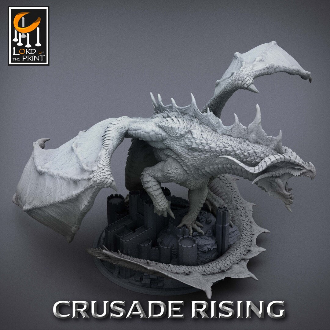 Red Chromatic Dragon | RPG Miniature for Dungeons and Dragons|Pathfinder|Tabletop Wargaming | Dragon Miniature | Lord of the Print