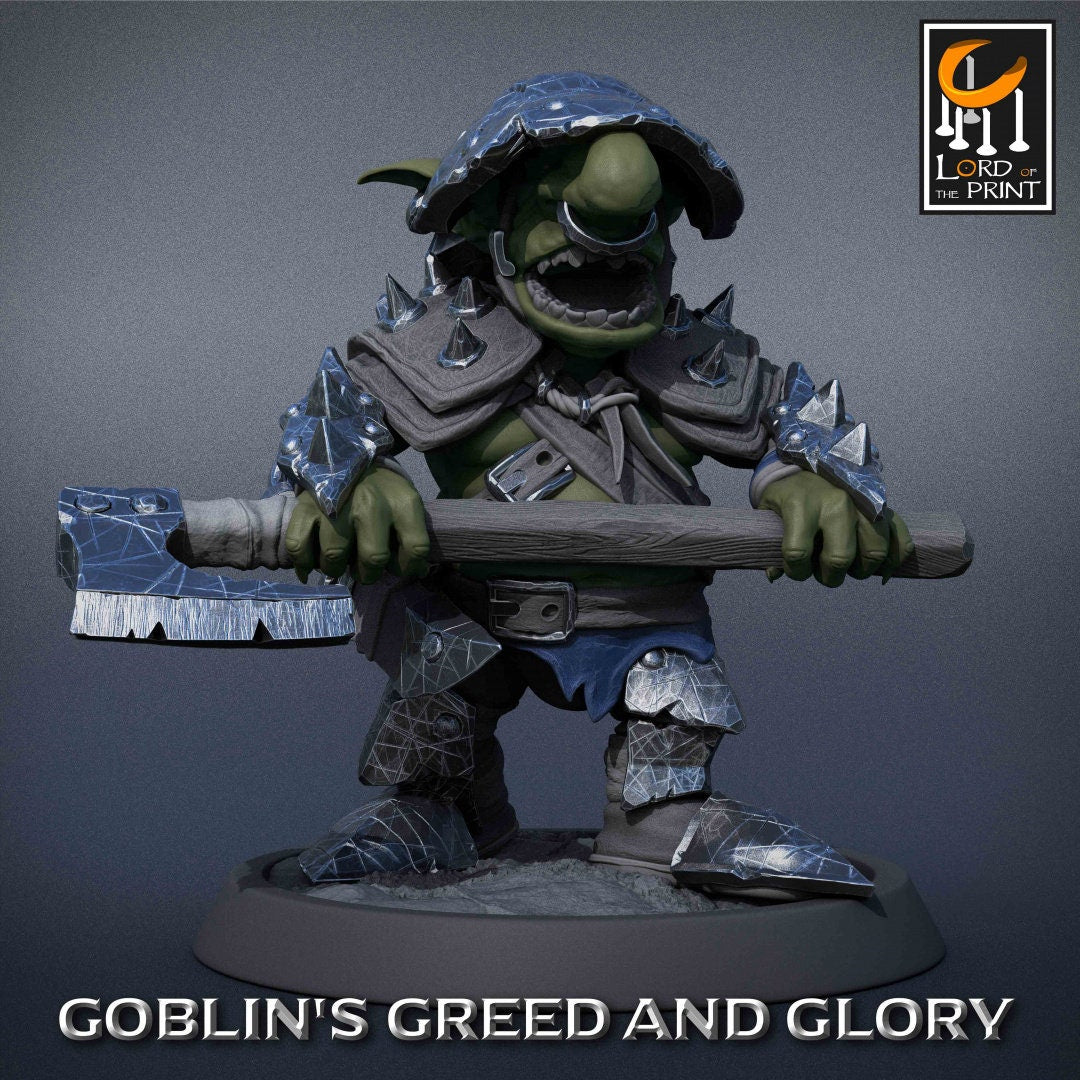 Warlike Goblins | RPG Miniature for Dungeons and Dragons|Pathfinder|Tabletop Wargaming | Goblin Miniature | Lord of the Print