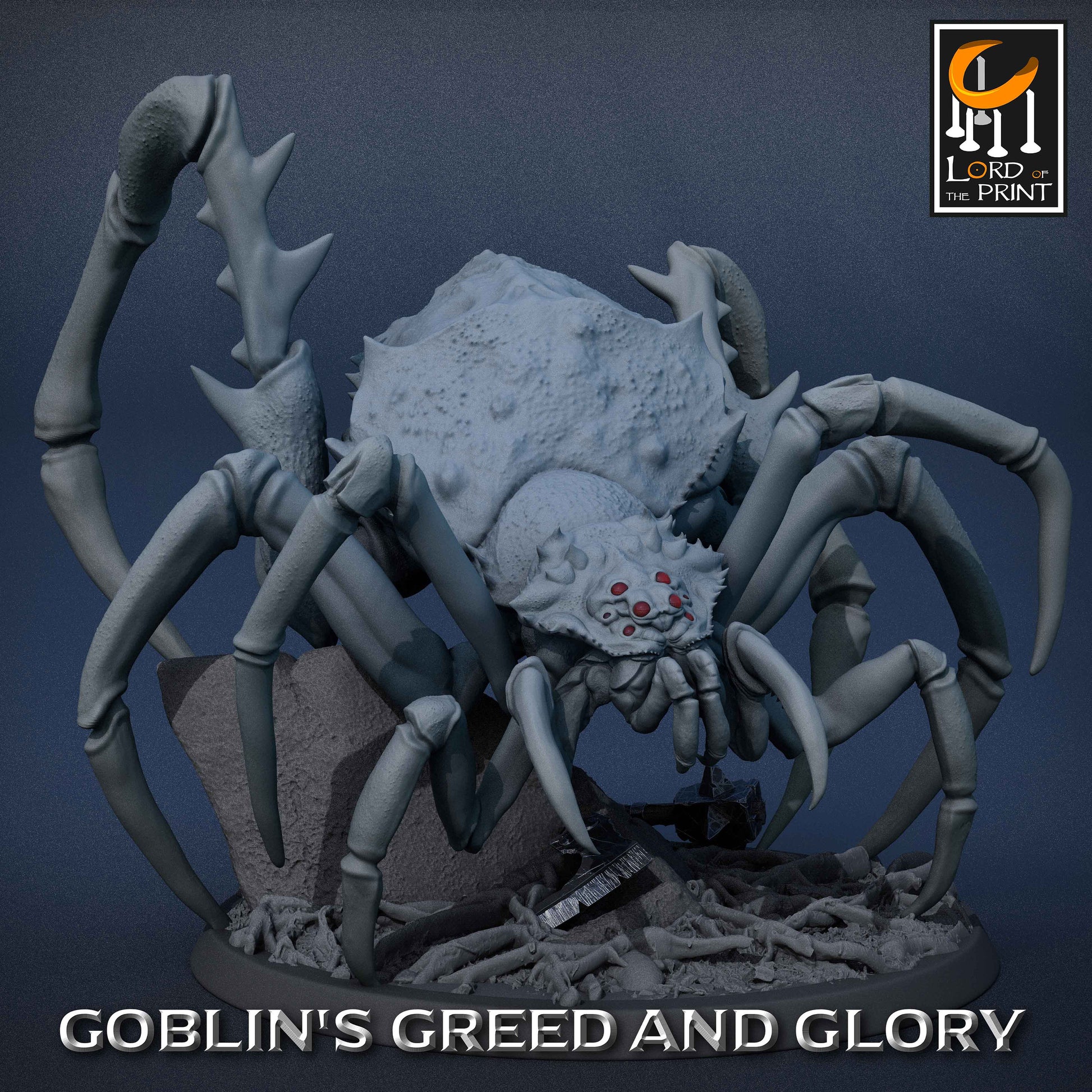 Goblin Spider Riders B | RPG Miniature for Dungeons and Dragons|Pathfinder|Tabletop Wargaming | Goblin Miniature | Lord of the Print