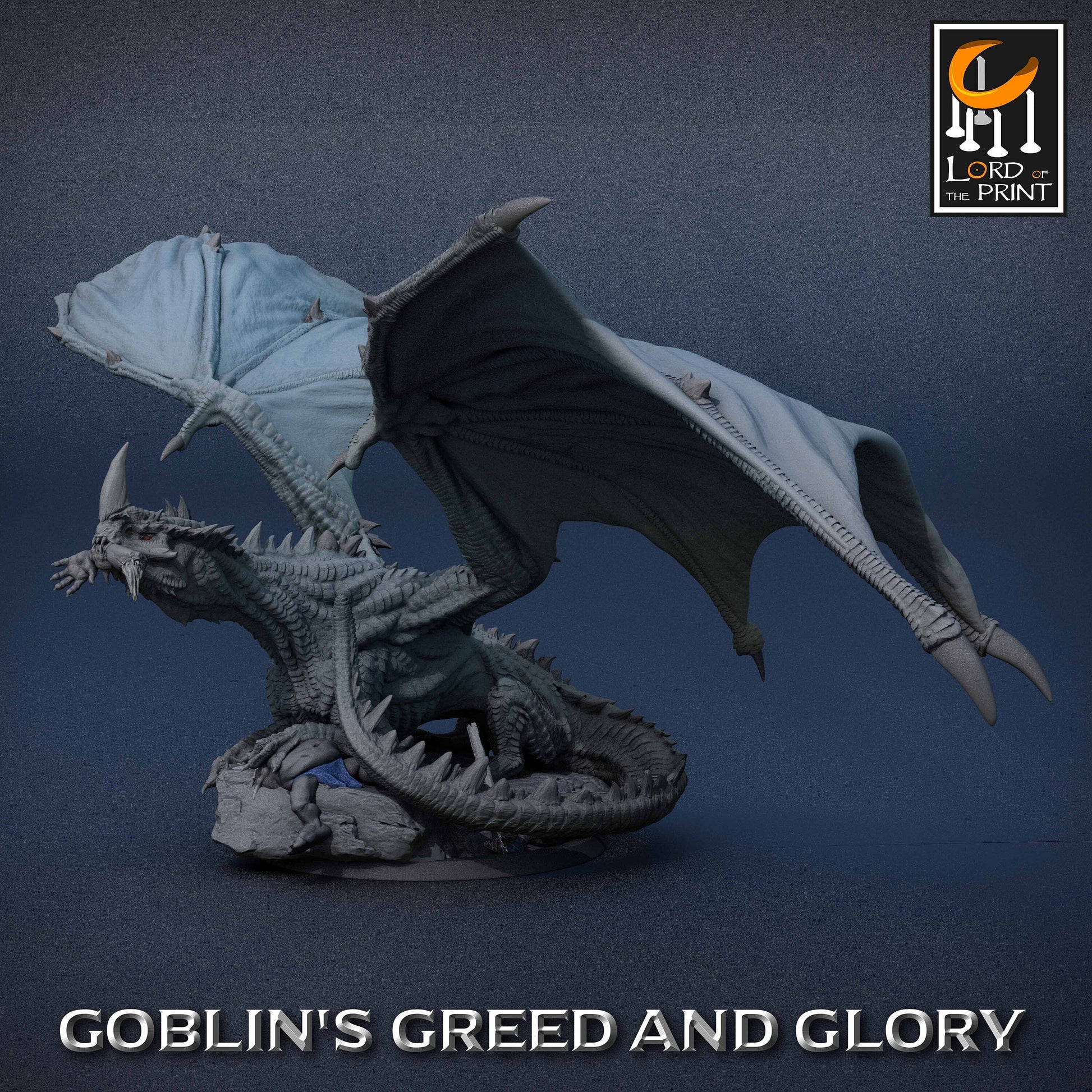 Green Chromatic Dragon | RPG Miniature for Dungeons and Dragons|Pathfinder|Tabletop Wargaming | Dragon Miniature | Lord of the Print