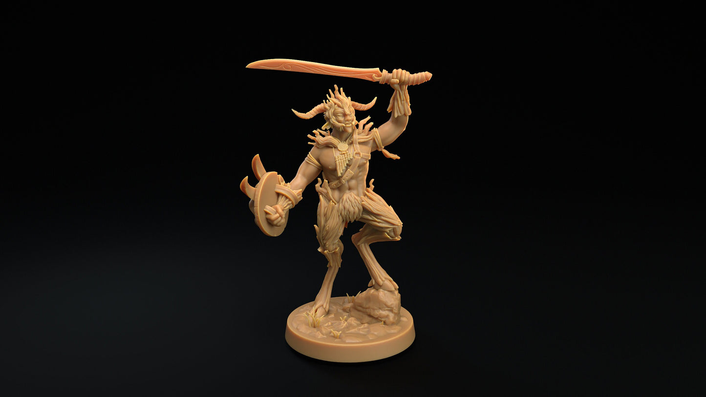 Faun Command Group | RPG Miniature for Dungeons and Dragons|Pathfinder|Tabletop Wargaming | Fey Miniature | Dragon Trappers Lodge