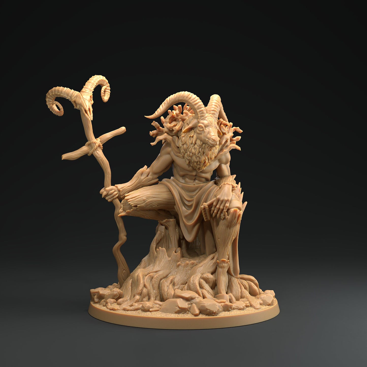 Pan, Faun Sire | RPG Miniature for Dungeons and Dragons|Pathfinder|Tabletop Wargaming | Fey Miniature | Dragon Trappers Lodge