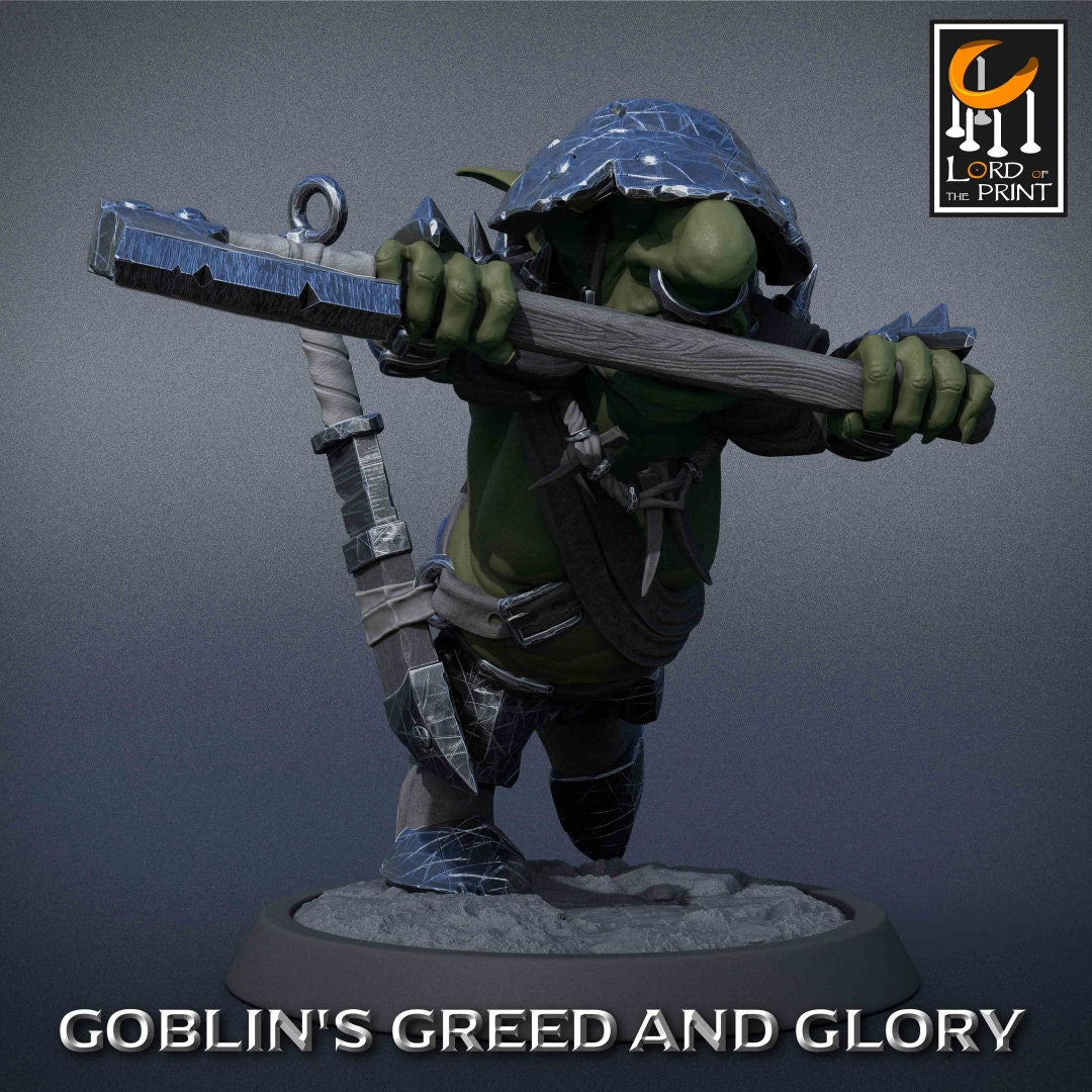 Warlike Goblins | RPG Miniature for Dungeons and Dragons|Pathfinder|Tabletop Wargaming | Goblin Miniature | Lord of the Print