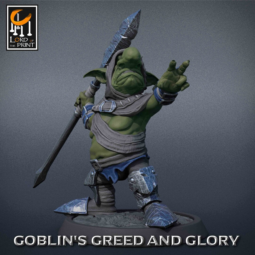 Goblin Lancers | RPG Miniature for Dungeons and Dragons|Pathfinder|Tabletop Wargaming | Goblin Miniature | Lord of the Print