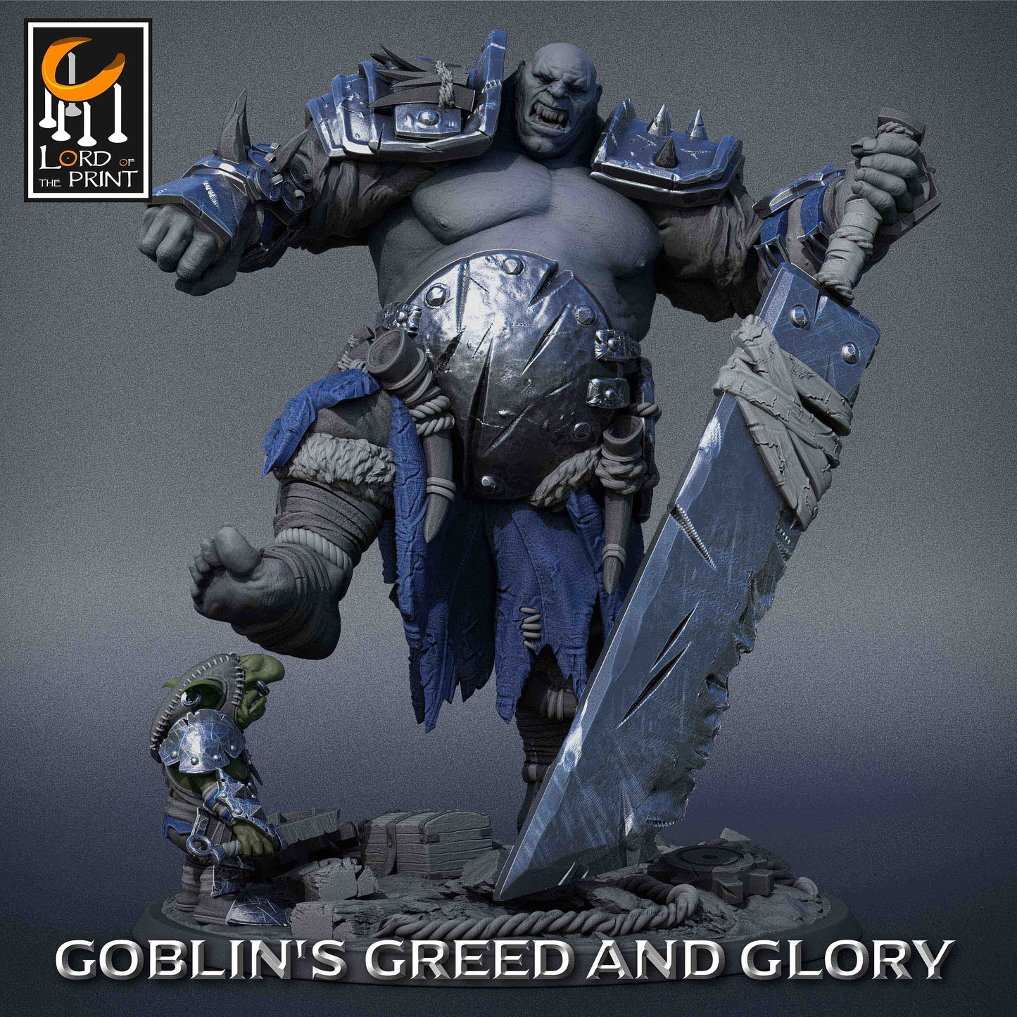Ogres | RPG Miniature for Dungeons and Dragons|Pathfinder|Tabletop Wargaming | Ogre Miniature | Lord of the Print