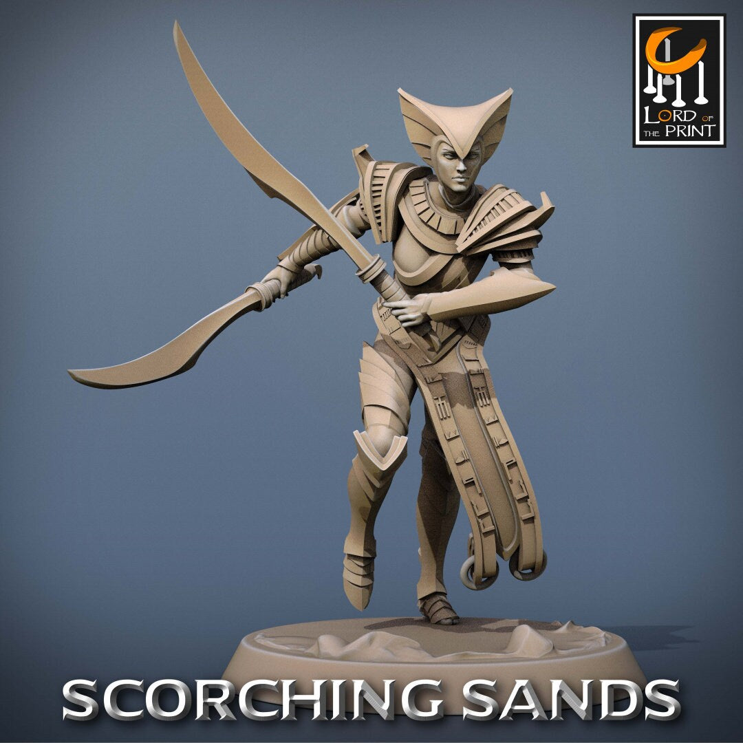 Egyptian Khopesh Soldier | RPG Miniature for Dungeons and Dragons|Pathfinder|Tabletop Wargaming | Human Miniature | Lord of the Print