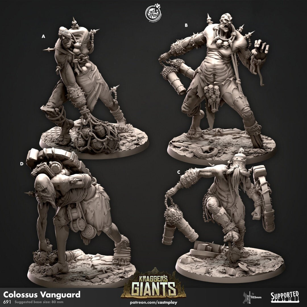 Colossus Vanguard Giants | RPG Miniature for Dungeons and Dragons|Pathfinder|Tabletop Wargaming | Giant Miniature | Cast N Play