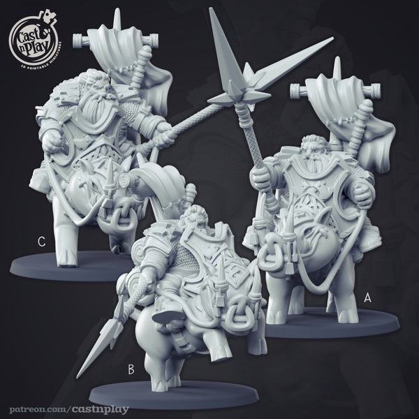 Dwarven Rider | RPG Miniature for Dungeons and Dragons|Pathfinder|Tabl