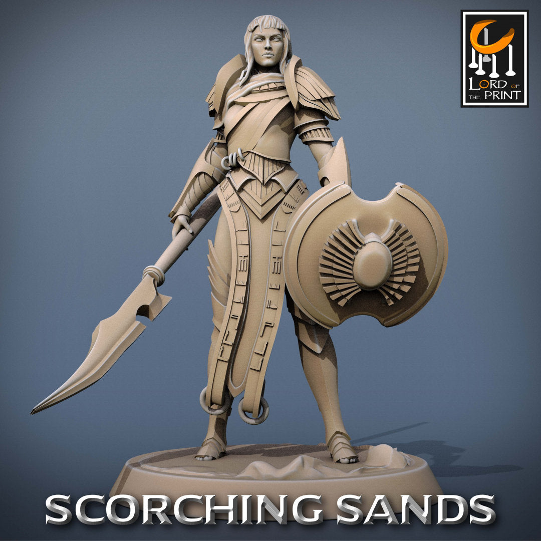 Egyptian Lance Soldier | RPG Miniature for Dungeons and Dragons|Pathfinder|Tabletop Wargaming | Human Miniature | Lord of the Print